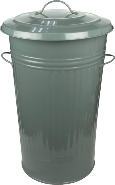 Vuilnisbak 40 liter - Vintage Design - Stevige Zinken Emmer voor Afval of Was