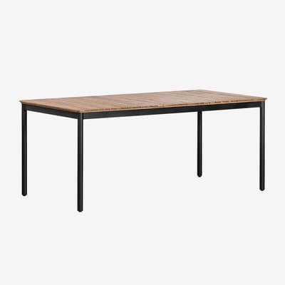 Tuin tafel rechthoekig - Buiten eettafel - Gezellig dineren - Staal en acaciahout - 160x90 cm