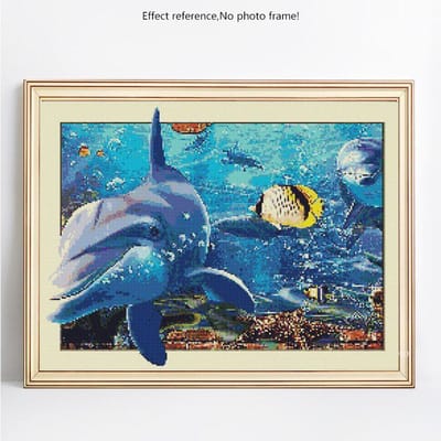 Diamant borduurwerk dieren 5d diamant schilderij aankomst foto van steentjes 20X30 blue