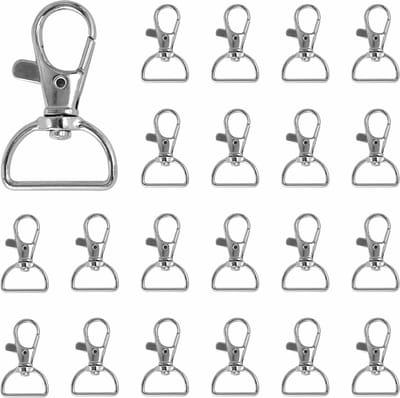 Set van 80 draaibare karabijnhaken met D-ring voor outdoor, camping en bevestiging