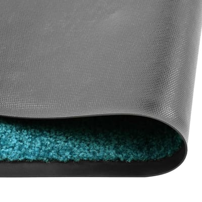 vidaXL - Deurmat - wasbaar - 60x180 - cm - cyaan