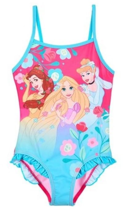 Disney Princess Badpak - Maat 98 - Fuchsia met blauw - Prinsessen - Zwempak