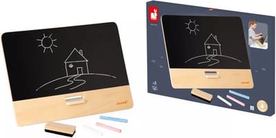 Janod - Schoolbord - Tijdloos krijtbord - Tafelmodel / ophangbaar
