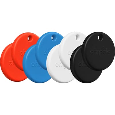 Chipolo POP 8-Pack Zwart, Wit, Rood, Blauw