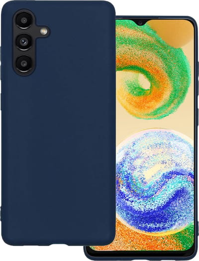 Hoesje Geschikt voor Samsung Galaxy A04s - Sterk & Shockproof - Hoes Cover - Siliconen Case - Donkerblauw
