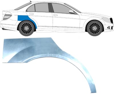 Reparatiepaneel achterspatbord voor Mercedes C-Class W204 2007-2014 / Rechts
