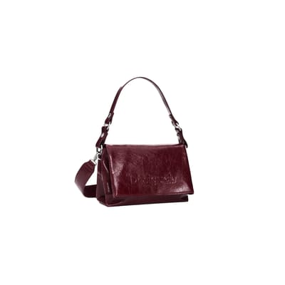 Desigual schoudertas Half Logo Venecia 4.0 Crossbody Bag Garnet donkerrood