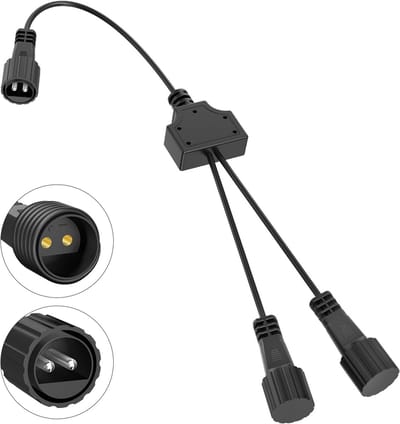 Waterdichte Lichtkabel Splitter IP65 Y-Verdeler voor Buitenverlichting