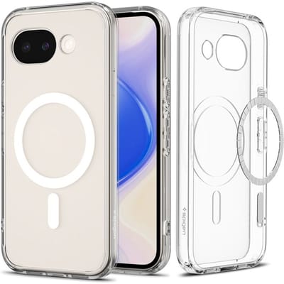 Spigen Hoesje Geschikt voor Google Pixel 10a - Ultra Hybrid MagFit Case - Compatibel met MagSafe / Qi2 - Back Cover Wit Transparant