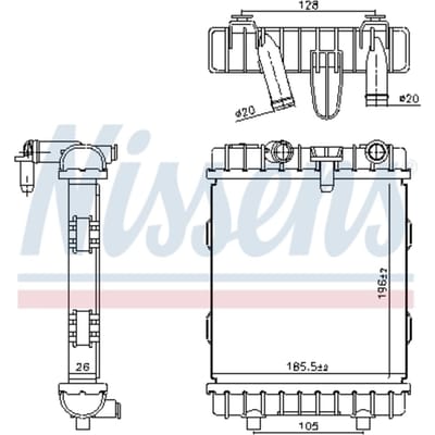 Radiator, motorkoeling NISSENS 606641