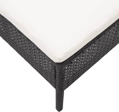 Tuinloungeset 3-delig modulair polyrotan buitenmeubel, grijs, inklapbare tuinbank met voetenbank en kussens, moderne loungeset voor terras, balkon en tuin, weerbestendig en onderhoudsarm – Afmeting...