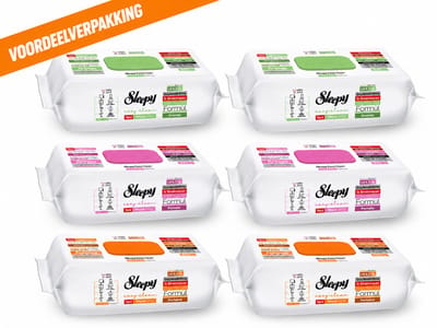 Sleepy Easy Clean Fruitserie Vochtige Schoonmaakdoekjes 6-Pack – Ananas, Pomelo & Sinaasappel Geur