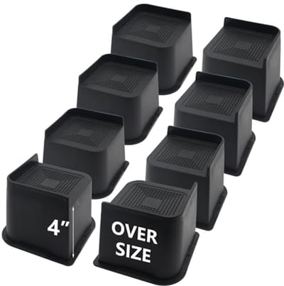 8 Stuks Bedverhogers 10 cm - Zware Meubelverhogers voor Tafel, Bank, Stoel en Bureau