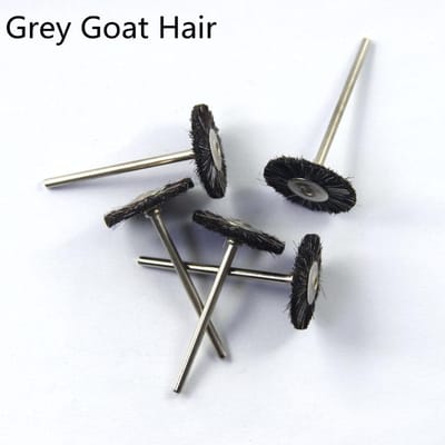 5 Pièces Brosse Chèvre Grise de Polissage Dentaire pour Céramique Métal Jade Bijoux Meulage Outil de Prophylaxie Dentaire