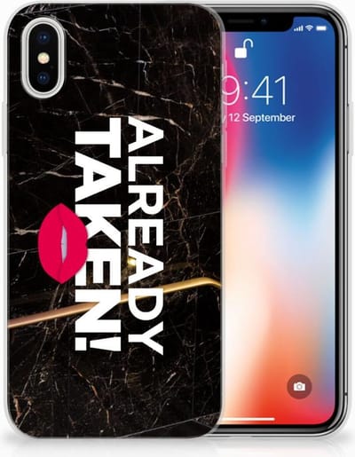 Apple iPhone X | Xs Siliconen hoesje met naam Already Taken Black