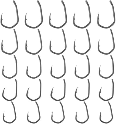 Dailygoods- Karperhaken 50x - Maat 4/6/8/10/12 - Gelegeerd Koolstofstaal - PTFE Gecoat - 0,8 mm Dikte - Voor Karper Vissen - Vishaak