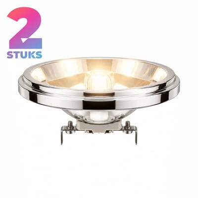2x Reflector Halogeenlamp G53 - 75W - Warm Wit Licht (3000K) - 850 lm - 4 jaar - Dimbaar