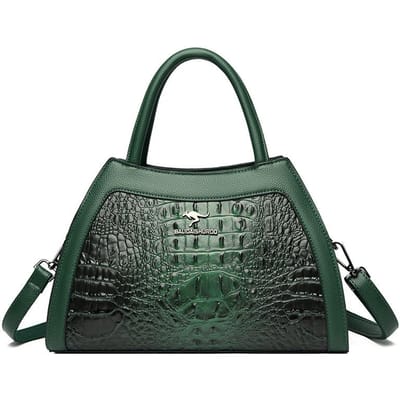Sac à main pour femme à la mode avec texture cuir d'alligator, tempérament rétro, sac à bandoulière pour femme avec texture, sac pour femme gray
