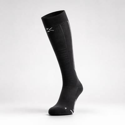 KINEX - Lange Compressiesokken - Compressie Sokken - Zwart - Sportsokken - Voor Hardlopen, Wielrennen en meer.