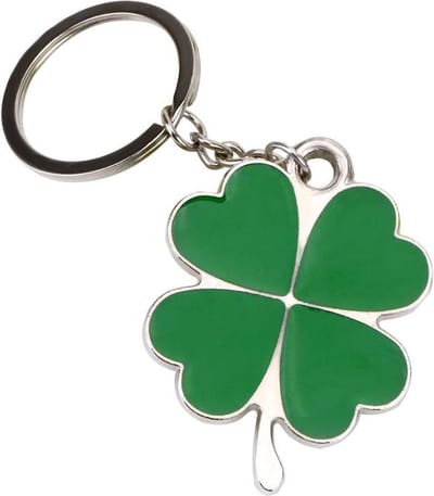 Scoby - Geluksbrenger - Klavertje 4 - Lucky Charm - Sleutelhanger - Groen