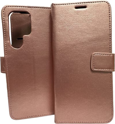 Bookcase Geschikt voor: Samsung Galaxy S22 Ultra Rosé Goud - portemonnee hoesje - ZT Accessoires