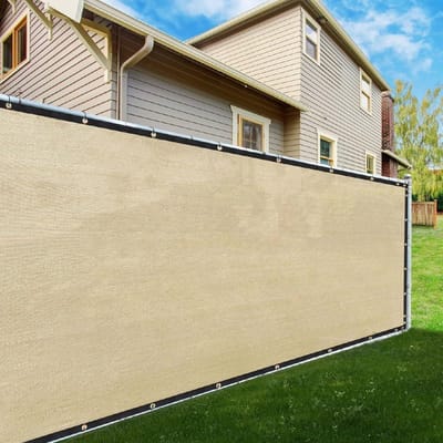 Privacy Scherm - Windscherm Stof - Tuin Afschermen - Hoge Zichtblokkering - 1.5 x 15 Meter - Beige