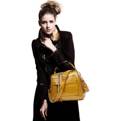 Sacs à main en cuir PU pour femmes, sac à coque, sacs à bandoulière luxueux jaune