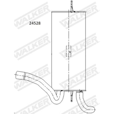 Geluiddemper achter WALKER 24528