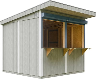 Timbela M950-TUNDRA GREY - LP SmartSide Marktkraam met toonbank - 5,9 m² - 305x248xH240 cm - Tuinbar, buitenkiosk met verf