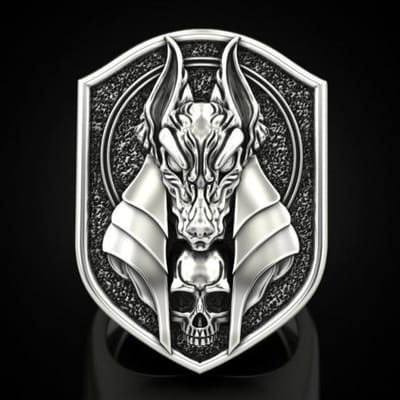 Heren Vintage 925 Zilveren Wolf Hoofd Lichaam 18k Vergulde Ring Cadeau Partij Sieraden Ring 8 zilver