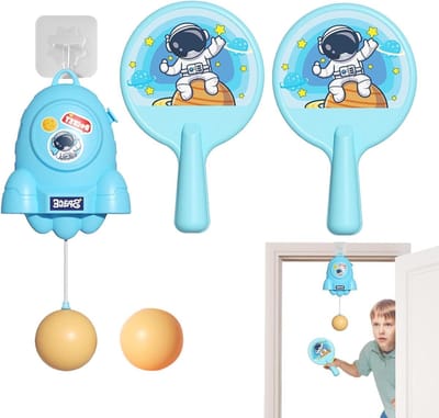 Tafeltennistrainer - Ping Pong trainer - Vaardigheden Verbeteren - Verstelbare Ophanging - 20 x 17 x 5 cm - Blauw