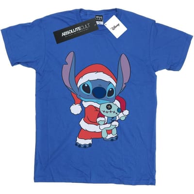 Disney Dames/Dames Lilo And Stitch Kerstmis Katoenen Vriendje T-shirt (Koningsblauw)
