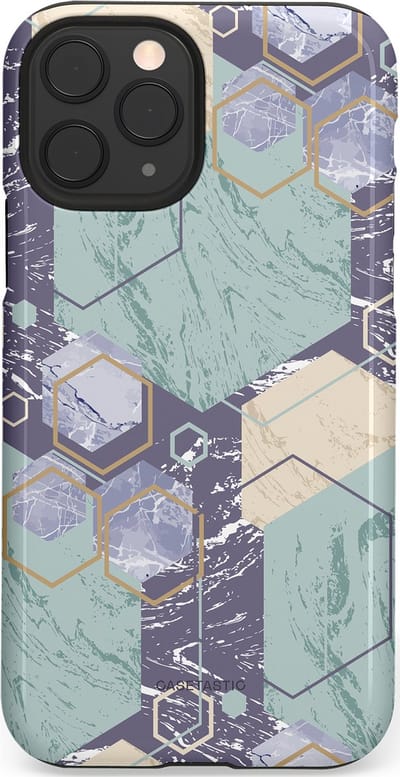 Casetastic hoesje geschikt voor Apple iPhone 11 Pro - Dubbellaagse bescherming - Veerkracht - Fashion Case - Zilver Crème