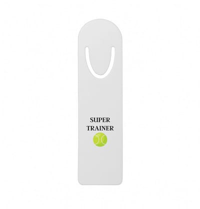 Hacebo® - Super trainer metalen boekenlegger - Sport - coach - Tennisbal - Trainer - geschenk - verjaardag - love gift Bladwijzer boekenleggers - 12.7 cm x 3.2cm