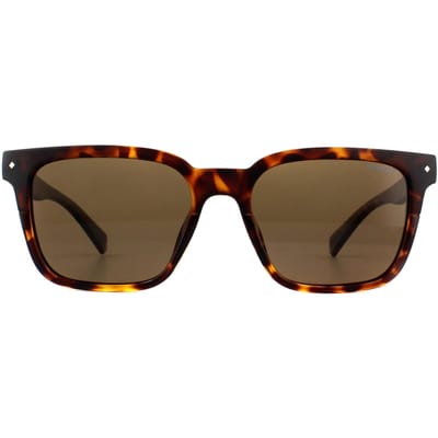 Polaroid Square unisex donkere Havana bronzen gepolariseerde zonnebril