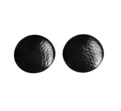 Magneet oorbellen Leer zwart 10 mm