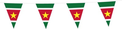 3x Vlaggenlijn Suriname 10 Meter - Voetbal EK WK Landen Feest Versiering Decoratie