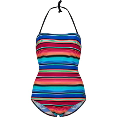 Zoggs Dames Mexicali Gestreepte Strapless Eénstuk Badpak (Multikleur)
