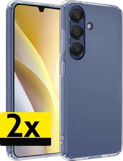 Hoesje - 2 Stuks - Geschikt voor Samsung Galaxy A15 - Sterk & Shockproof - Case Siliconen - Back Cover - Telefoon Hoes - Telefoonhoesjes - Transparant