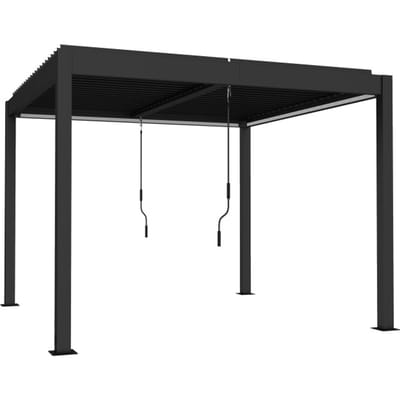 4goodz Aluminium pergola 3x3 mtr met lamellendak met led verlichting