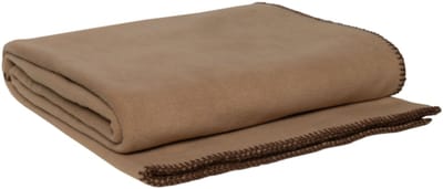 WOOOL Plaid - Fleece LUX (Camel) - 145×200cm