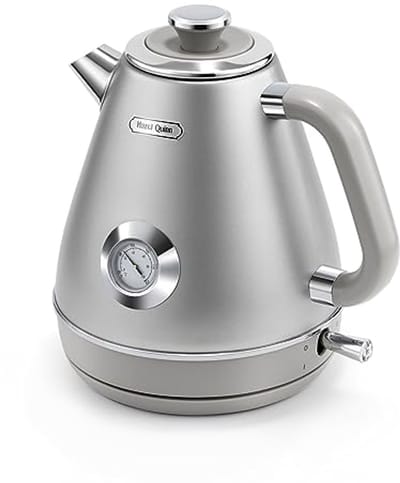 Draadloze Vintage Kookketel met Thermometer en Automatisch Uitschakelen - 1,7 Liter Roestvrij Staal