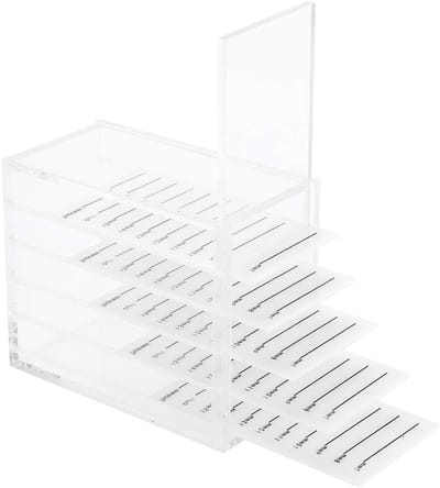 5-Laags Opbergdoos voor Wimperverlenging en Organizer - Transparant en Stofdicht - Handig voor het Bewaren van Valse Wimpers, Ideaal voor Wimper Enten