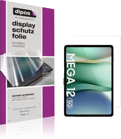 dipos – 2x Beschermfolie geschikt voor Blackview Mega 12 | Krasbestendige & heldere Screenprotector Ultra-Thin