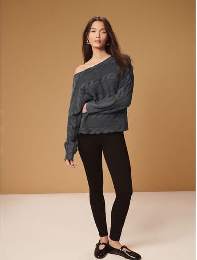 Next - Dames - Jersey denim petite legging - Petite - Zwart