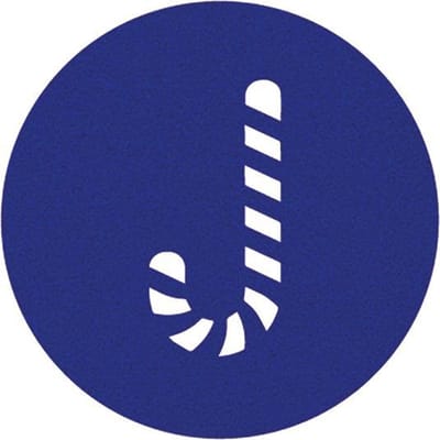 Zuurstok vilt onderzetters - Donkerblauw - 6 stuks - ø 10 cm - Kerst onderzetter - Tafeldecoratie - Glas onderzetter - Cadeau - Woondecoratie - Tafelbescherming - Onderzetters voor glazen - Keukenbenodigdheden - Woonaccessoires - Tafelaccessoires