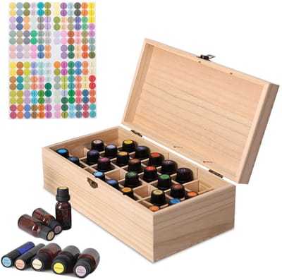 Essentiële Olie Box - Houten Opbergdoos - 32 Compartimenten