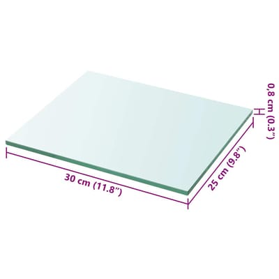 vidaXL - Wandschap - transparant - 30x25 - cm - glas
