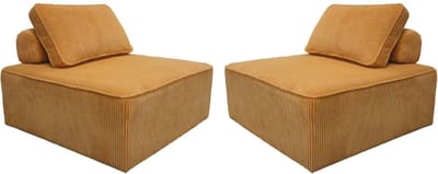 sweeek - Set van 2 fauteuils voor modulaire bank corduroy 1 zitplaats l 90 x b 90 x h 78cm - lao