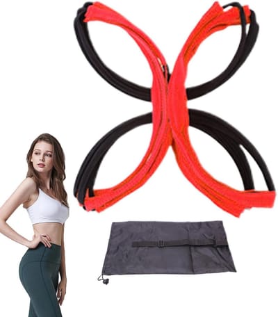 Sport Behendigheidsladder - Snelheidstraining Ladder - Atletische Prestatie Verbeteren - Koolstofstalen Kern - 42 x 42 x 42 cm - Rood